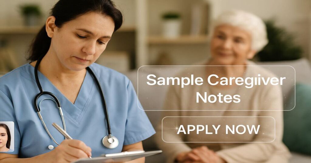 Sample Caregiver Notes