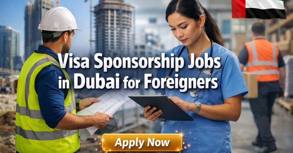 Visa Sponsorship Jobs in Dubai for Foreigners