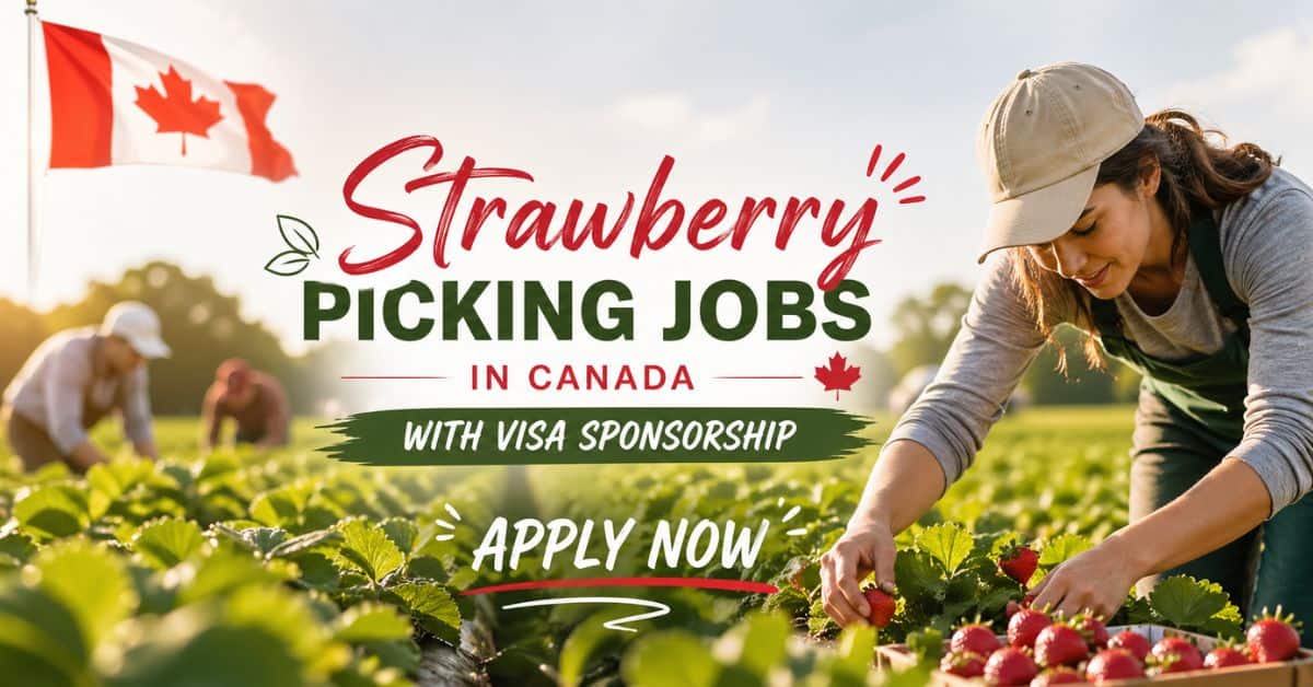 Strawberry Picking Jobs in Canada with Visa Sponsorship