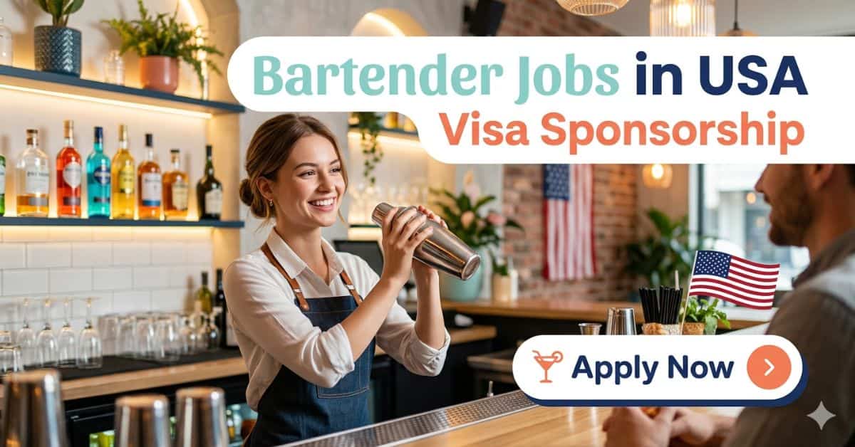 Bartender Jobs in USA with Visa Sponsorship