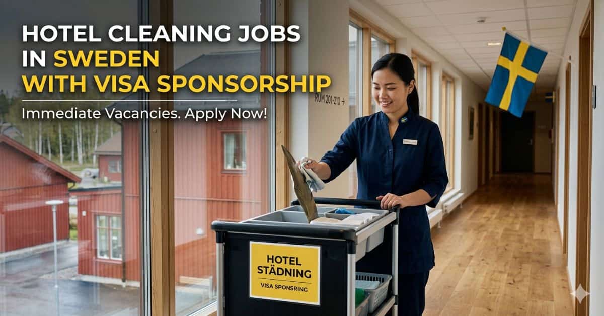 Hotel Cleaning Jobs in Sweden with Visa Sponsorship