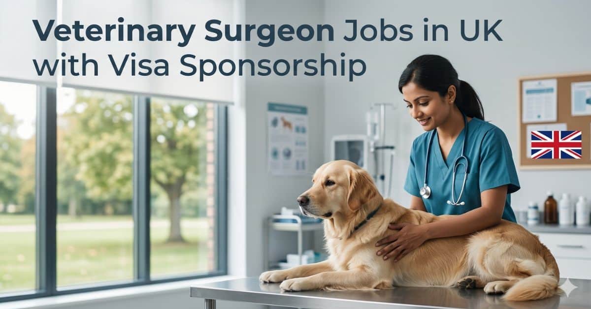 Veterinary Surgeon Jobs in UK with Visa Sponsorship